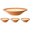 MichaelNoll Set di 4 ciotole per esterni in terracotta, ideali per il tuo giardino, 4 pezzi, durata di combustione 13 ore, 23 x 7 cm