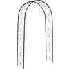 Outsunny Arco di rose Outsunny, arco in acciaio, arco da giardino per piante rampicanti, 125 x 37 x 230 cm supporto per piante rampicanti, decorazione da giardino, nero