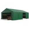 TOOLPORT Tendone deposito 5x8 m PVC 700 N verde scuro impermeabile tenda capannone tenda di stoccaggio