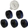 Gotrain Bobina di filo di ricambio per tagliabordi Ryobi 5132002670 RAC123, adatta per RLT4027, RLT4125, RLT5027, RLT6030, RLT5127, RLT6130 (5 bobine + 1 copertura)