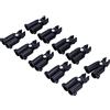 LIYJTK 10 pezzi clip per connettore per canna da traliccio per piante, picchetti in plastica da giardino, clip per giunti di collegamento, supporto per tubo, tipo A, supporti fissi, (16 mm. Eine Gabel)