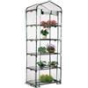 Qidures Copertura per serra a 5 ripiani in PVC resistente alle intemperie, 69 x 49 x 187 cm, copertura di ricambio per serra da giardino, facile da montare, senza attrezzi, in PVC trasparente, verde, per