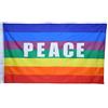 G.V. Bandiera della Pace cm 90x150 Flag Peace No War Movimento Pacifista Arcobaleno Tessuto Resistente