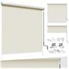 WOLTU Tenda da Sole Verticale Tenda a Rullo per Esterno Tenda da Sole a Caduta con Manovella Tenda per Balcone Avvolgibile Oscurante Protezione Sole Vento per Gazebo Giardino, Beige 140x140 cm