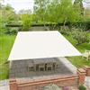 GUOJUN Rete Ombreggiante 2.5 x 3.5 m Frangivento Anti-UV HDPE Parasole Esterno Traspirante con Fascette e funi per Giardino Balcone Terrazza, Bianco