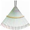 Generico Scopa per Foglie Fissa in Acciaio Tropicalizzato 22 Denti - Attacco Conico per Manico - Ideale per Giardino, Cortile e Aree Verdi - Made in Italy