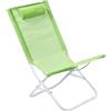 SUNNY STAR, Verde, Spiaggina Tolosa, Sdraio sedia pieghevole, giardino mare, 53x49x73