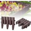 ACXIN Bordo per aiuole, in plastica, 11,2 m, effetto legno, bordo per aiuole, bordo per aiuole, bordo per aiuole, bordo per giardino, bordo per prato, 1 elemento (L x A): 28 x 24 cm, marrone