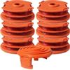 Kousika WA0007 50022833 Compatibile con decespugliatori elettrici con filo Worx WG116 WG118 WG119 WG124 WG183, ricambio Edger ricambi bobina linea 0,6 x 4,9 m 0,065 '' confezione da 7 (6 bobine, 1 x 1,5 m