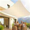 KESSER® Tenda a vela, parasole, paravento | Tessuto HDPE | idrorepellente e antivento, robusto e stabile per ombreggiare il giardino, balcone o il terrazzo, Grigio, 3x3m