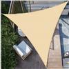 ZHJSHOU Vela Ombreggiante Triangolare 1x1x1m con Anelli D - Tenda da Sole Impermeabile per Esterni, Protezione UV 95% per Terrazza/Piscina (Include Corde)
