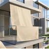 SalGiu Tenda Da Sole a Caduta Verticale Per Esterno Balcone Con Anelli Impermeabile Ombreggiante Anti Uv Tinta Unita 150x300 200x300 300x300 (Beige, 145x290 cm)