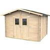 TheGoodGarden Casetta in legno da giardino Carlotta 3x3 m con porta doppia finestrata, block house in abete naturale, senza pavimento, made in Italy