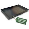 EWH Aschekasten per barbecue in acciaio CorTen resistente alle intemperie/estetica ruggine (49 x 34 cm) Contenitore per cenere/cenere per barbecue a esterno Camino esterno