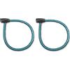 Urban Prime Armoured Cable lock - lucchetto antifurto per bici, moto, scooter, lucchetto con chiave, spessore 22mm, Colore ottanio (Confezione da 2)