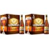 Grimbergen Double Ambrée, Cassa con 6 Bottiglie da 75cl, Birra d'Abbazia Dubbel, Gusto Corposo e Tostato, Gradazione Alcolica 6.5% Vol. (Confezione da 2)