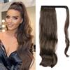 Shangxiu Wrap Around Ponytail Extension - Extension a ponytail sintetiche per donne (8/30 marrone caramello, 22 pollici ondulati)