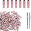 XRVRILE 100 Pezzi Cilindri Abrasivi Fresa Unghie Grana 240, Ultra Fini Ricambi Fresa per Unghie con 2 Punte Fresa Unghie, Professionale Punte a Mandrino per Manicure, Salone di Bellezza
