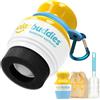 Solar Buddies Bundle da Viaggio Grab & Go, Clip Moschettone e Spazzolino - Singolo Blu - Applicatore Solare Ricaricabile a Spugna Roll-on per Bambini, Adulti e Famiglie - 100ml