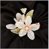 WEIPUER Elegante fermaglio per capelli a forma di fiore bianco per donne, fermagli per capelli decorativi nell'aspetto di fiori di magnolia bianchi, piccoli accessori per capelli per ballo di fine anno e