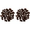 Ｚｉａｌｏｆｉ Extension per di Qualità Premium con Granuli Infusi di Cheratina, Marrone, 1 x 0,5 cm