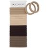 Heliums Elastici per capelli, neutri, non danneggiano il tessuto di nylon, senza cuciture, standard 3,8 cm (biondo sabbia, biondo beige, marrone scuro, marrone chiaro), confezione da 20