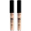 NYX Professional Makeup Correttore Can't Stop Won't Stop Tonalità 2 Alabaster Liquido Multiuso Lunga Tenuta 24h Waterproof Ultra Pigmentato Corregge Scolpisce e Illumina - 2 Correttori da 3,5ml