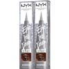 NYX Professional Makeup Eyeliner in Penna Altamente Pigmentato Epic Ink Liner Glitz 04 Flashy Fare Waterproof Linee Definite e Precise Punta Flessibile Formula Vegana - Set da 2