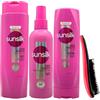 FEI FAN SET LISCIO PERFETTO: Shampoo Per Capelli Lisci 250ml + Balsamo Per Capelli Lisci 200ml + Spray Termoprotettore 200ml + Spazzola Scioglinodi (Colori Assortiti)