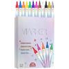 Generico Pennarelli Per Smalto Per Unghie - Kit Design 12 Colori ad Acqua,Pennarelli Smalto A Doppia Punta Per Bambini - Per Donne E Ragazze Gel Manicure Puntinatura Disegno E Pittura