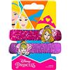 PRINCESAS 2 elastici per capelli con glitter e charm Principesse Disney