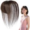 Generico Frangia Frontale Clip-in,Topper Capelli Veri Invisibili per Donne | Extension Capelli con Mollette per Stile Perdita Capelli Quotidiano