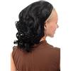WIG ME UP - 90604-1 Mezza parrucca Toupet Nobile Cerchietto intrecciato Altezza spalle Ondulata Riccia Nero