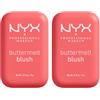 NYX Professional Makeup Buttermelt Blush Viso in Polvere Sfumabile Tenuta 12h con Burro di Mango Mandorle e Karité Tonalità Feeling Butta 5g - 2 Fard