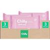 Chilly Delicato Salviette Intime Biodegradabili Formula Anti-Odor pH5 con Aloe e Hamamelis per Pelli Delicate Uso Quotidiano Clinicamente Testate Pratiche da Viaggio - 3 Confezioni da 12 Salviette