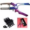 HAAVEN 6D Hair Extension Machine Kit Human Hair 6D 2nd Generation No-Trace Hair Extensions Tool/Gun for Salon 1 fila 5 pacchi (10 file) ( Color : E , Size : 24 Inch (60 cm) )