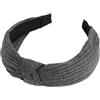 Blausky 1 pezzo Cerchietto per capelli da donna, cerchietto con nodo, fasce per capelli vintage con nodo, fascia larga in tessuto retrò, accessori per capelli antiscivolo alla moda, cerchietti per