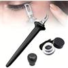Generisch Set eyeliner 2025 - Set eyeliner impermeabile e resistente alle sbavature con crema eyeliner a lunga durata e pennello in silicone applicatore per una facile applicazione di eyeliner e lucidalabbra