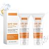 Generico Protezione Solare 100 SPF, Crema Solare SPF 100, protezione UVA/UVB ad ampio spettro, resistente all'acqua, lozione anti-età (2)