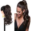 Ser Mulher Coda Di Cavallo con Laccio LISA, Capelli Ondulati 50cm. Facile e Veloce da Applicare. (4 Dark Brown)