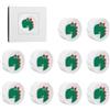 QINGZY 10 Pezzi Copriprese in Silicone per Prese Schuko Tipo F, Copertura Decorativa per Presa, Copri Prese Sicurezza per Neonati, Coperture Rimovibile per Prese Non Adesivo, Tappi Prese Elettriche Bambini