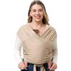 Momcozy fascia neonato, fascia per neonati con anello facile da indossare, fascia per il trasporto traspirante a mani libere, marsupio regolabile da 3,6 kg a 15 kg, Marrone Chiaro