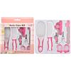 SHEANAON 6Pz Rosa Manicure Forbicine Neonati Set Cura Neonato Spazzola Neonato Neonato Accessori Kit Neonato Kit Bagnetto Neonato Kit Forbici Corte