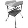 kk Kinderkraft Kinderkraft BUBBLY Bagnetto per neonati con supporto, pieghevole, fasciatoio, montaggio facile e veloce, grigio