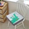 Chickwin Cuscino Rialzo Sedia per Bambini, Facile da Pulire Smontabile Regolabile Cuscino Alzasedia Antiscivolo per Seggioloni Cuscino Seduta per Sedia da Giardino (coccodrillo verde,35x35x7cm)