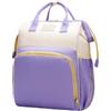 Chickwin Borsa Zaino Fasciatoio Neonato, Borsa Pieghevole per Culla, Zainetto Fasciatoio Grande Multifunzione Borsa Bebè per Mamma e Papà (Viola,38 * 25 * 17cm)