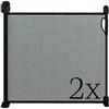Gaterol Active Pro Nero (due barriere) - Elegante barriera di protezione avvolgibile e sfilabile con funzione Quick Pass e meccanismo di chiusura automatica, per accessi di larghezza fino a a 120 cm