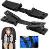 OBYCPIN 2 Pezzi Fibbia Gancio Cintura Seggiolino Auto Bambino, Dispositivo di Sicurezza Seggiolino Auto, Estensibile e Cinture Eesistenti, per Seggiolini e Passeggino (13,5x3cm, Nero)