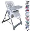 Monsieur Bébé - Seggiolone pieghevole, regolabile in altezza, con schienale e ripiano