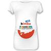 Babloo T Shirt Maglia Premaman Bimba Sorpresa (L Manica Corta, Bianca Femminuccia)